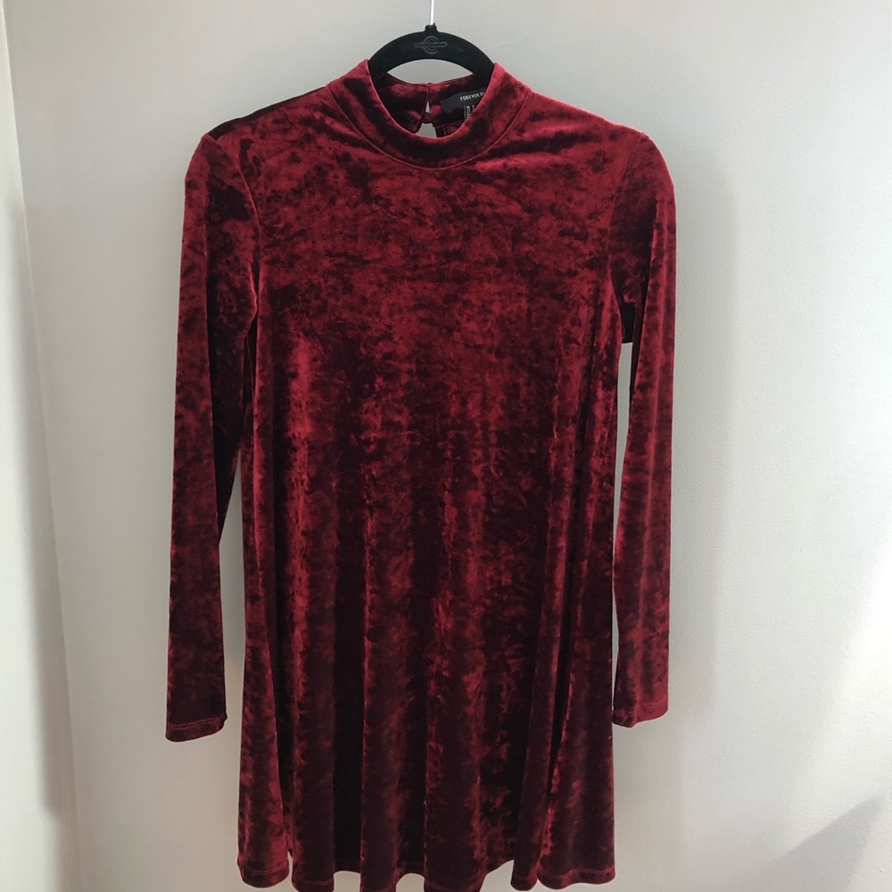 Red velvet dress